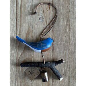 Handpainted Bluebird Wind Chime by The Bird House of Cape May Jingle Birds NEW